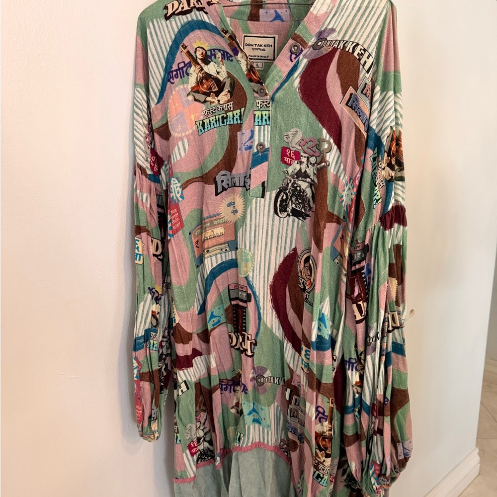 DOH TAK KEH handmade  Graphic-Up dress